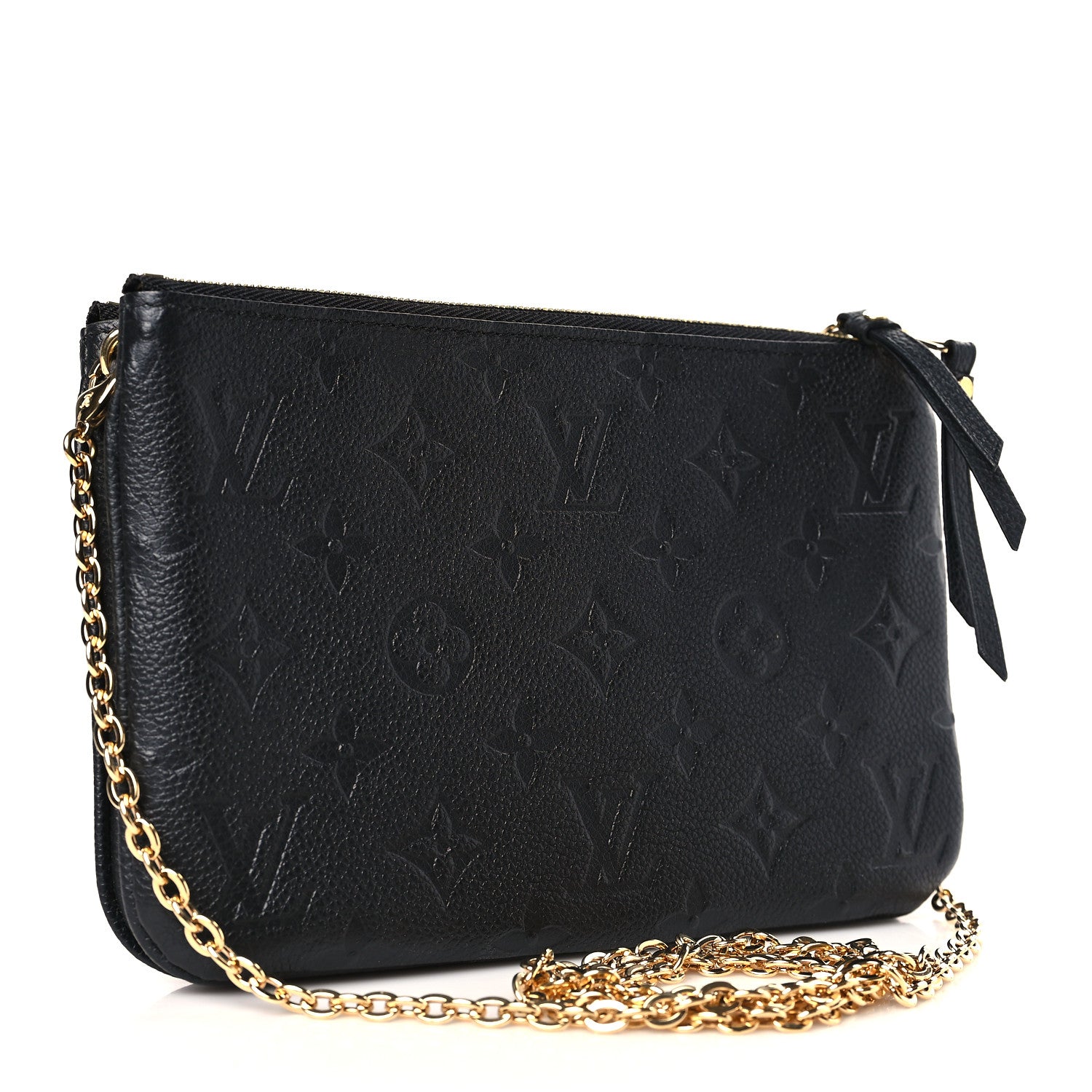 Louis Vuitton Empreinte Double Zip Pochette Black 3 of 9