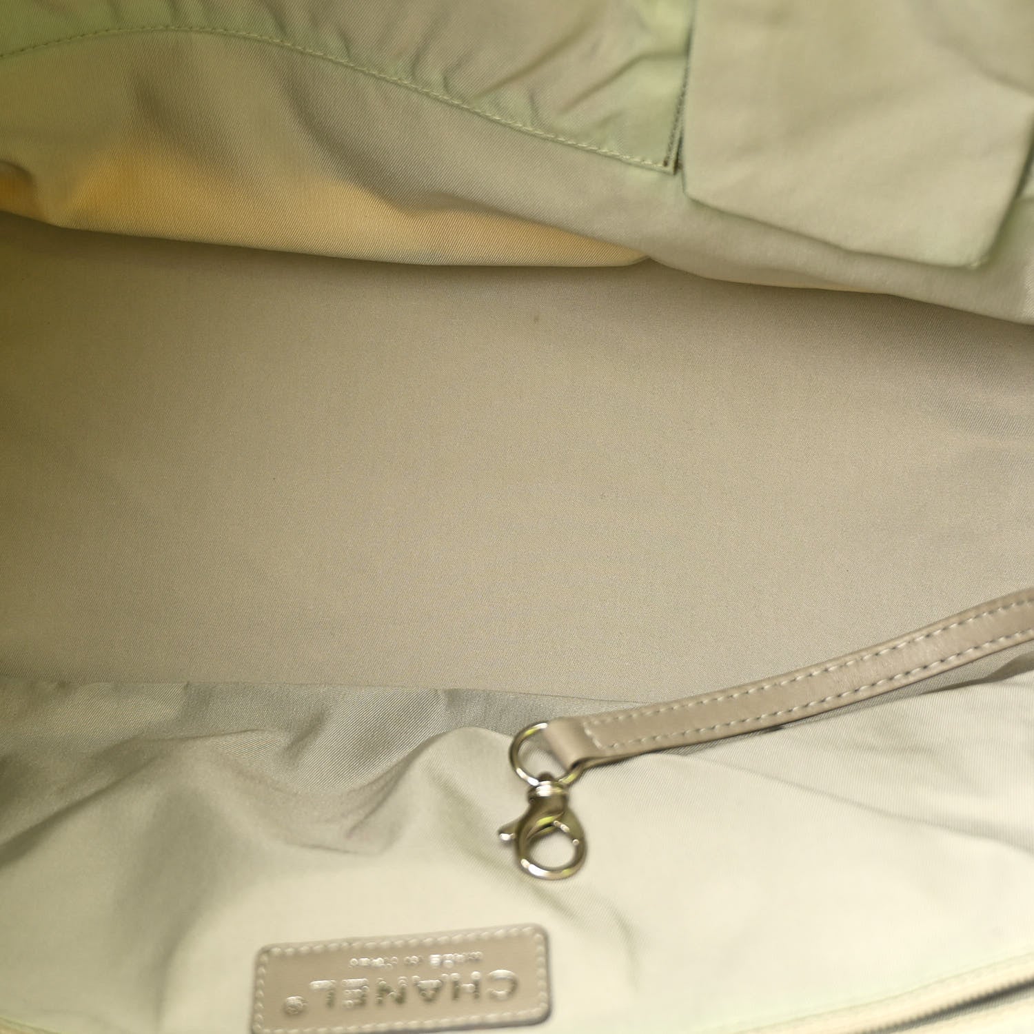 Chanel Coated Canvas Quilted Large Paris Biarritz Tote Neon Yellow 5 of 14
