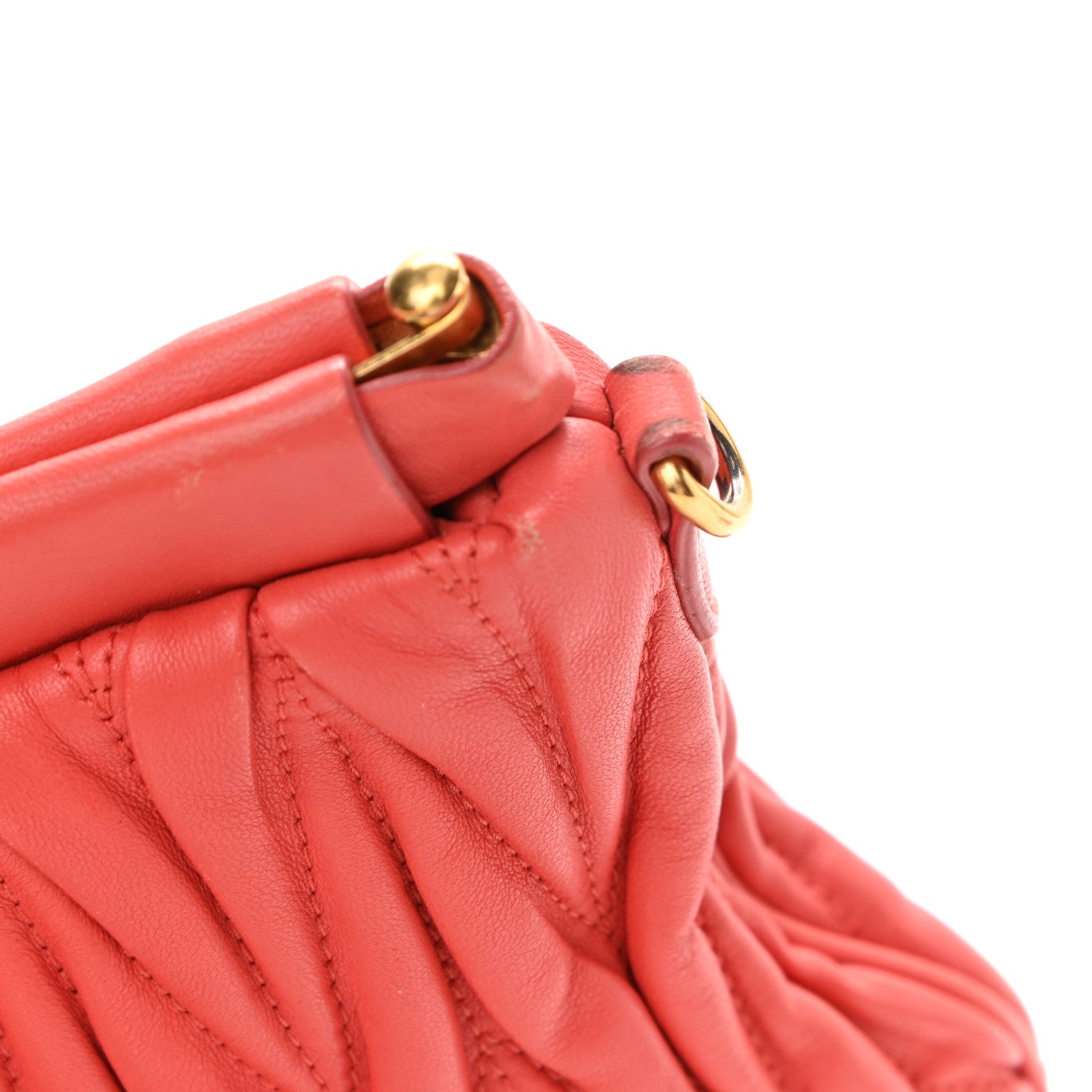 Miu Miu Nappa Matelasse Crossbody Lacca 11 of 11