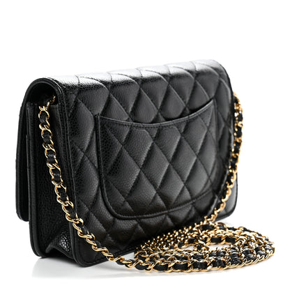Chanel Caviar Quilted Wallet On Chain WOC Black 2 of 11