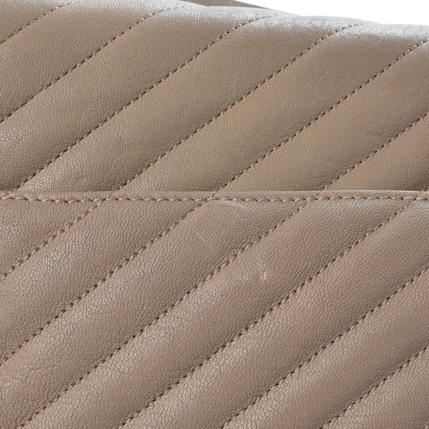 Saint Laurent Sheepskin Matelasse Chevron Monogram Large College Satchel Beige 12 of 15