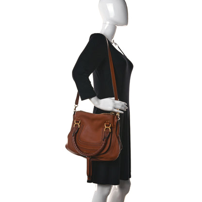 Chloe Calfskin Medium Marcie Satchel Tan 2 of 13