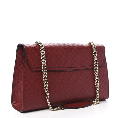 Gucci Microguccissima Medium Emily Chain Shoulder Bag Red 3 of 10