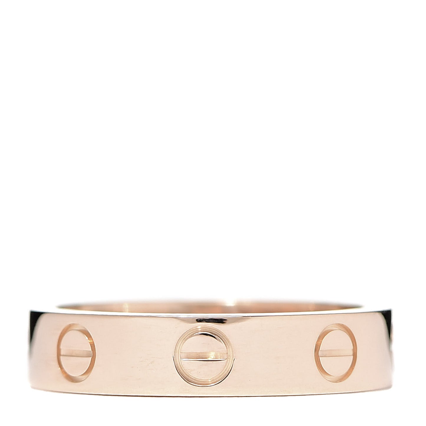 18K Pink Gold Diamond 4mm LOVE Wedding Band Ring 48 4.5