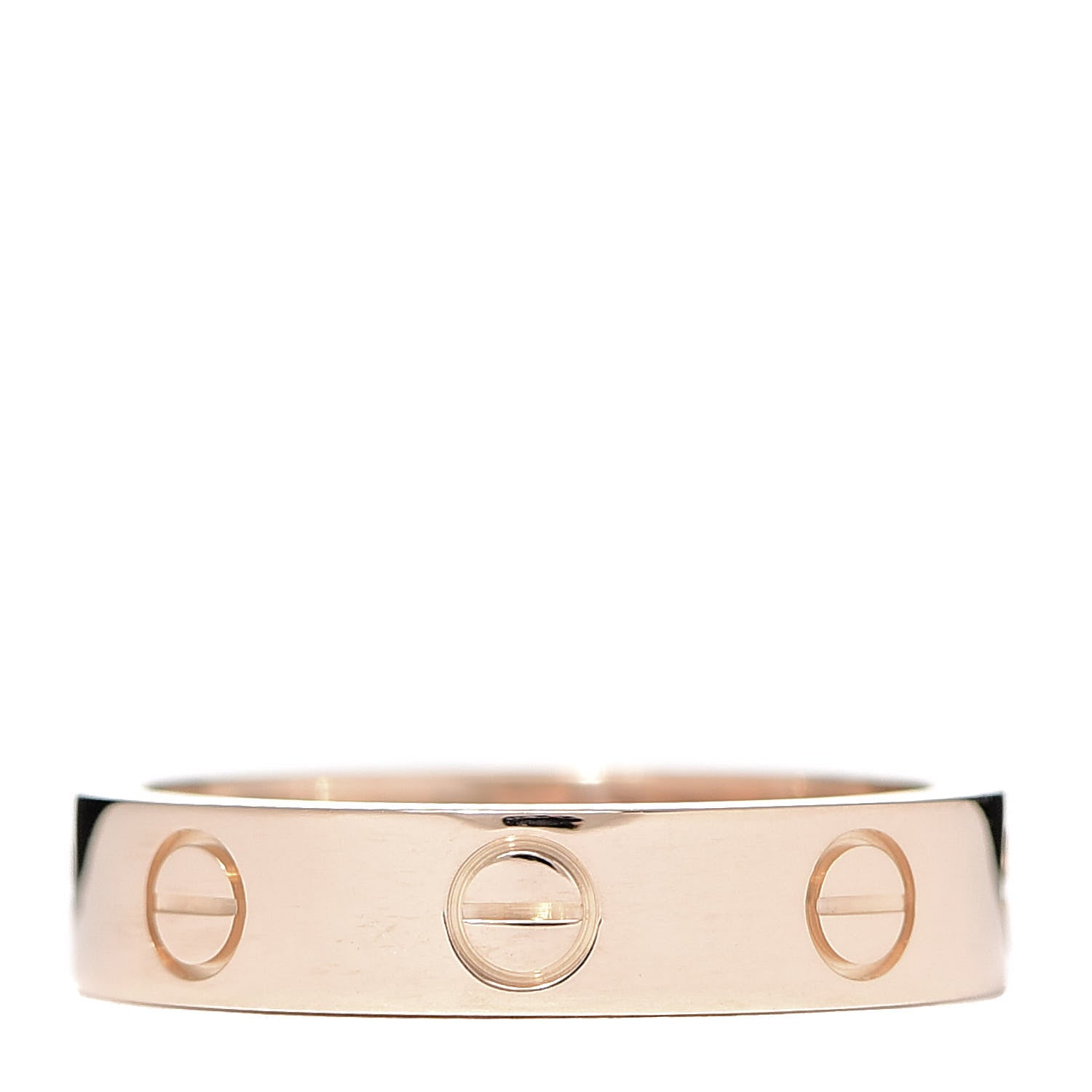 Cartier 18K Pink Gold Diamond 4mm LOVE Wedding Band Ring 48 4.5 3 of 4