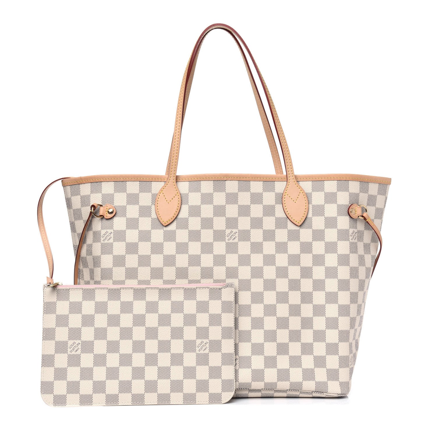 Damier Azur Neo Neverfull MM Rose Ballerine