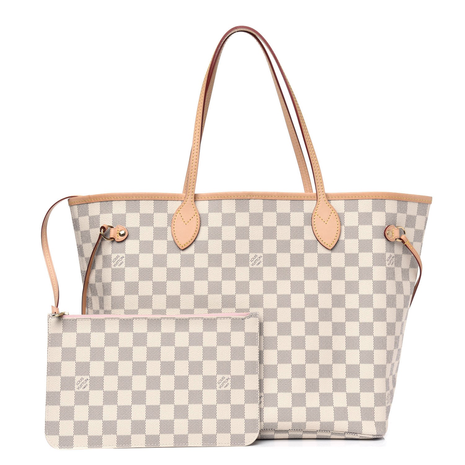 Louis Vuitton Damier Azur Neo Neverfull MM Rose Ballerine 1 of 6