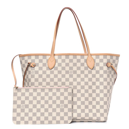 Louis Vuitton Damier Azur Neo Neverfull MM Rose Ballerine 1 of 6