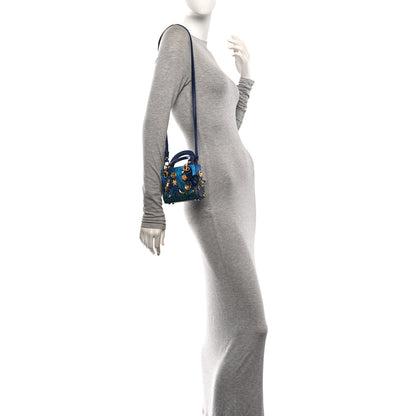 Christian Dior X LINA IRIS VIKTOR Calfskin Embellished Micro Lady Dior Art Blue Multicolor 2 of 10