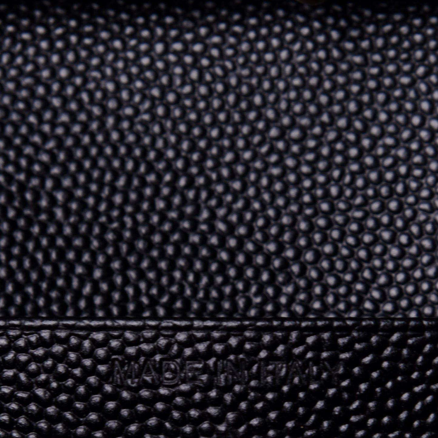 Grain De Poudre Matelasse Chevron Monogram Chain Wallet Black
