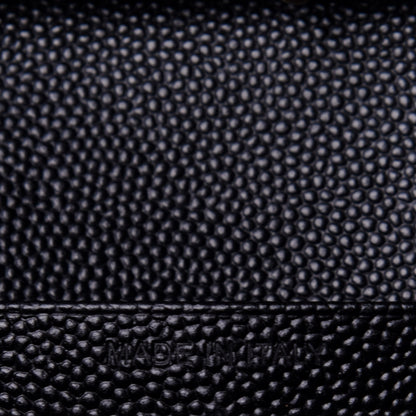 Saint Laurent Grain De Poudre Matelasse Chevron Monogram Chain Wallet Black 6 of 11
