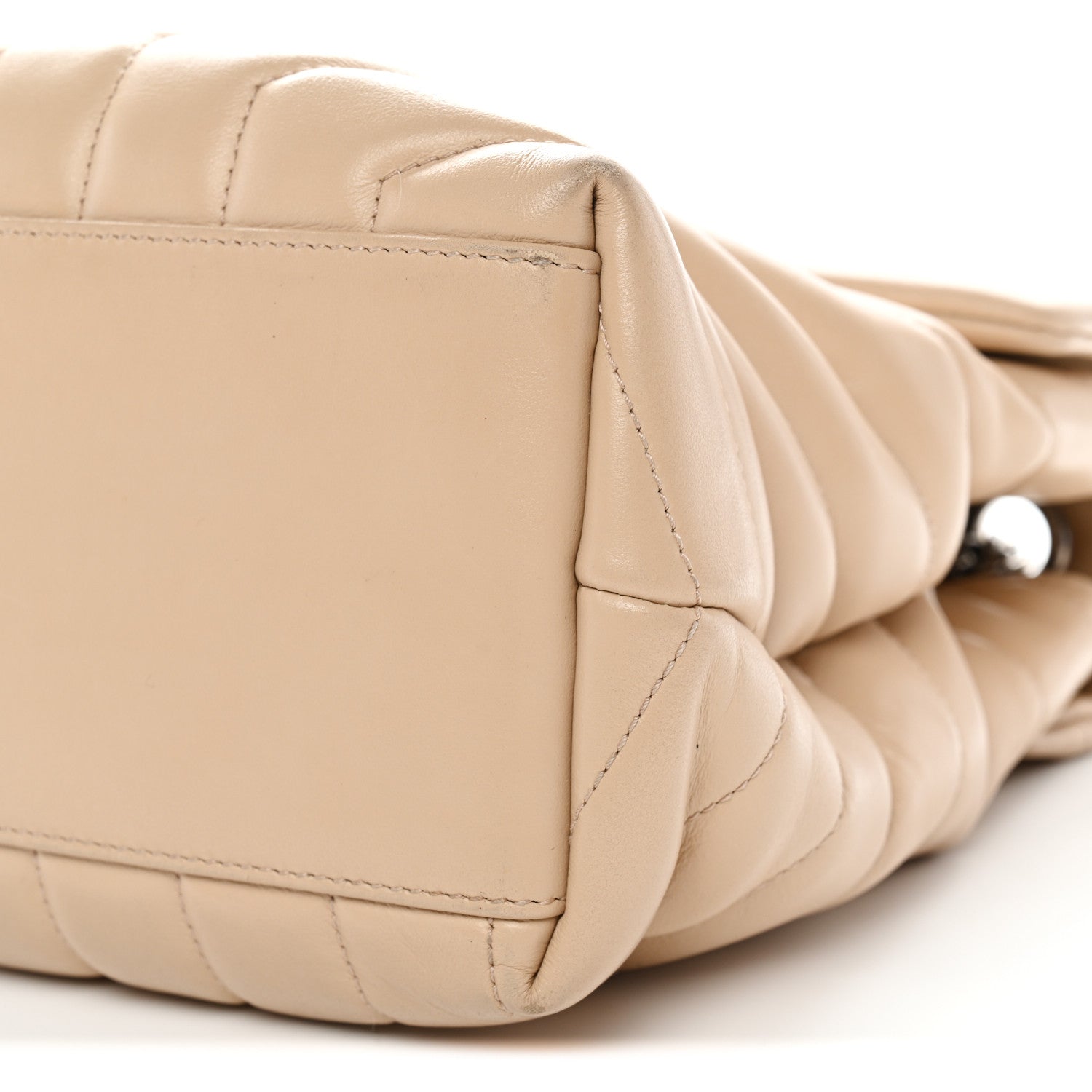 Saint Laurent Calfskin Y Quilted Monogram Medium Loulou Chain Satchel Nude Powder 12 of 15