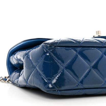 Chanel Patent Quilted Small Coco Shine Flap Blue 9 of 12