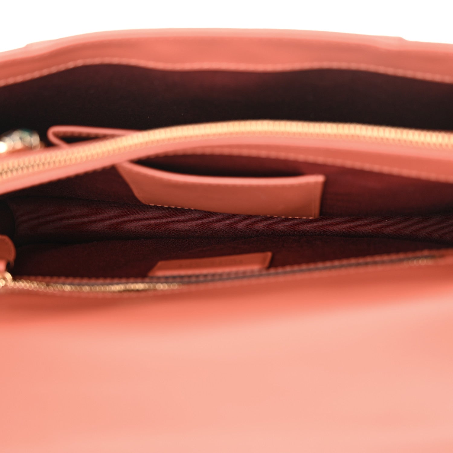 Bulgari Calfskin Serpenti Forever Shoulder Bag Coral 6 of 11