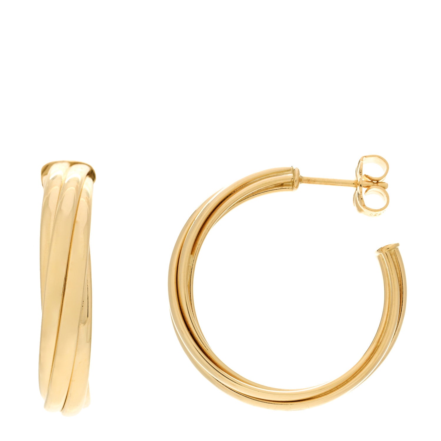 Tiffany 18K Yellow Gold Paloma Picasso Small Melody Hoop Earrings 1 of 5