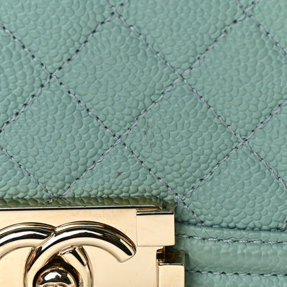 Chanel Caviar Quilted Medium Boy Flap Light Blue 11 of 15