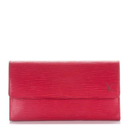 Louis Vuitton Epi Porte Tresor International Wallet Castillan Red 1 of 7