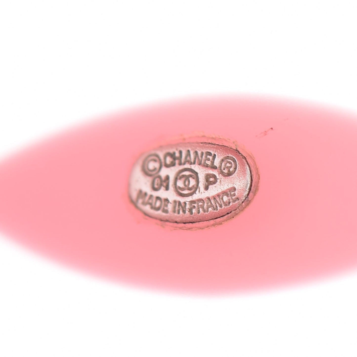 Resin CC Wide Cuff White Pink
