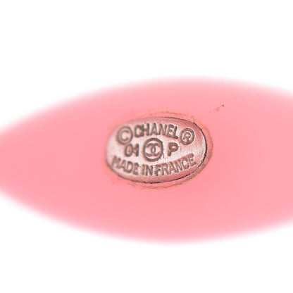 Chanel Resin CC Wide Cuff White Pink 5 of 8