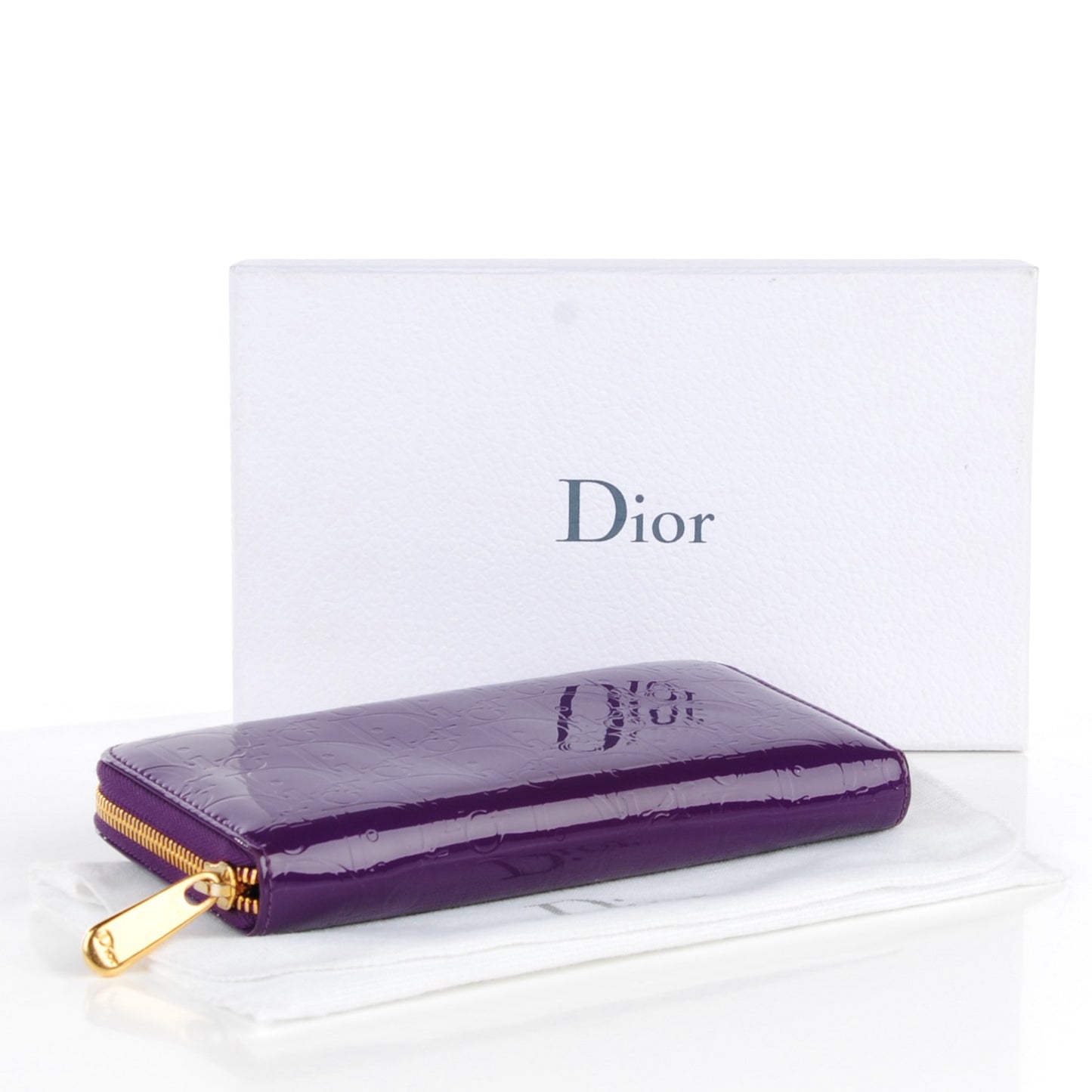 Patent Ultimate Voyageur Zip Around Wallet Purple Leopard
