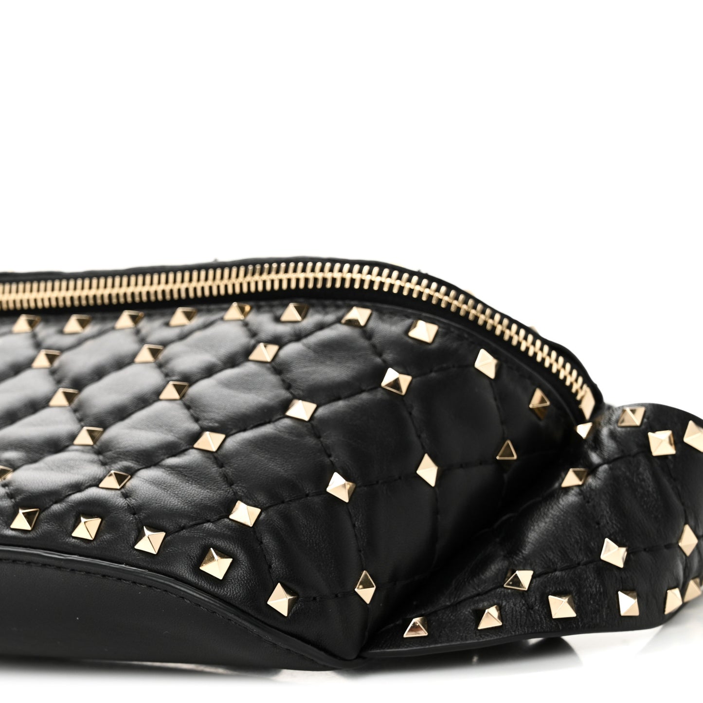 Nappa Rockstud Spike Belt Bag 85 Black