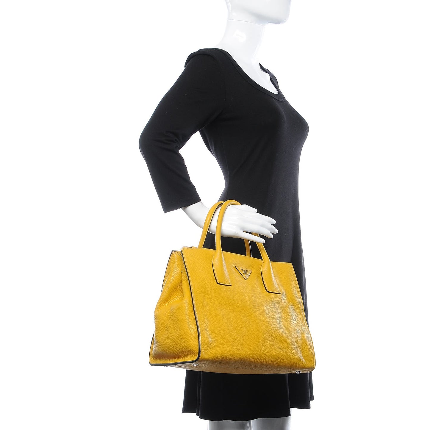 Vitello Daino Twin Pocket Tote Mimosa
