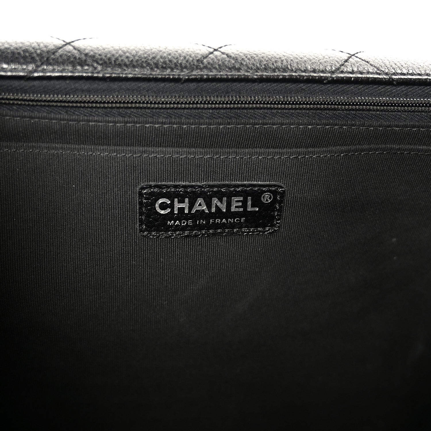 Chanel Calfskin Quilted XXL Travel Flap Bag Black 7 of 12