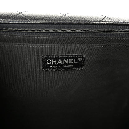 Chanel Calfskin Quilted XXL Travel Flap Bag Black 7 of 12