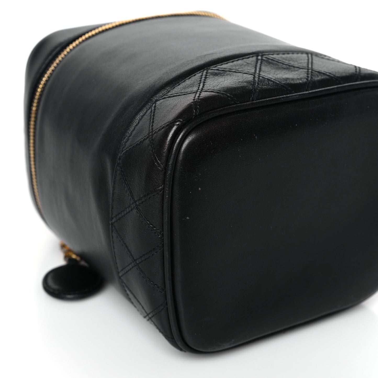 Lambskin Vanity Cosmetic Case Black