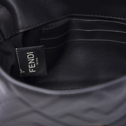 Fendi Nappa FF 1974 Embossed Mini Baguette Black 7 of 12