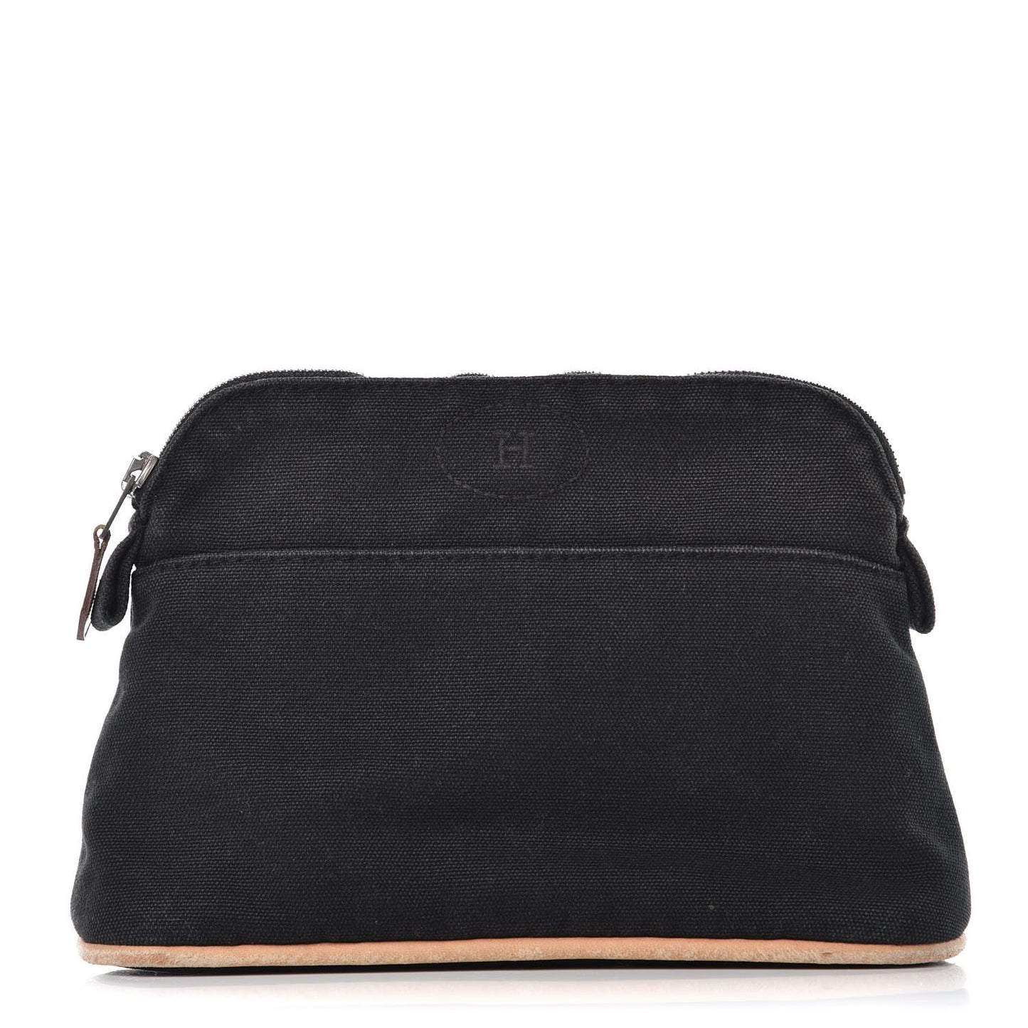Cotton Canvas Mini Bolide Travel Cosmetic Pouch Black