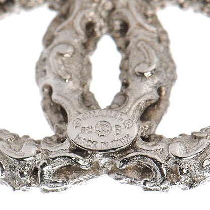 Chanel Textured CC Earrings Silver 3 of 4
