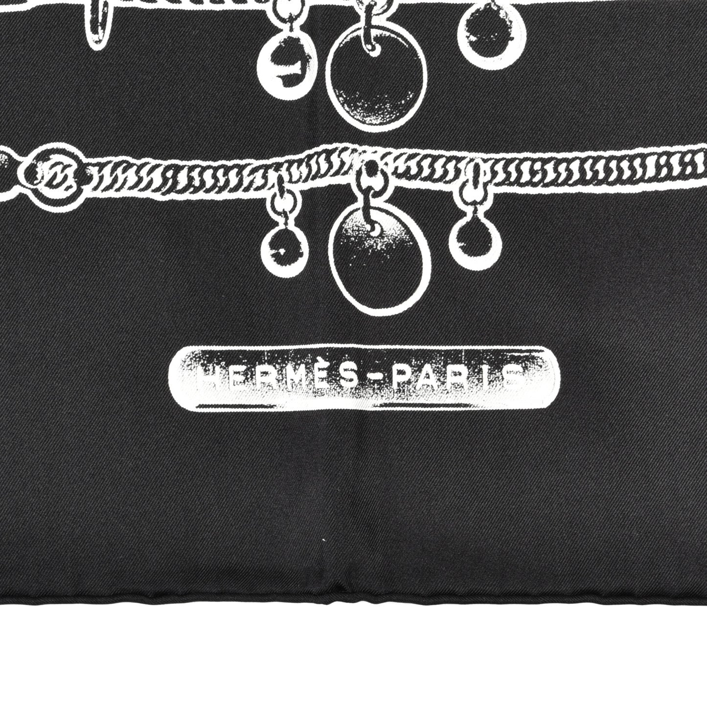 Silk Le Tresor De Medor Scarf 90 Black Creme