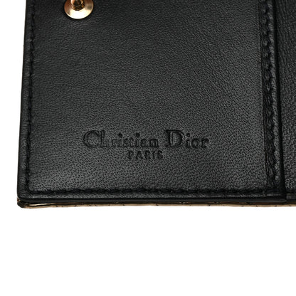 Christian Dior Metallic Patent Micro-Cannage Lady Dior Card Holder Gold 6 of 8