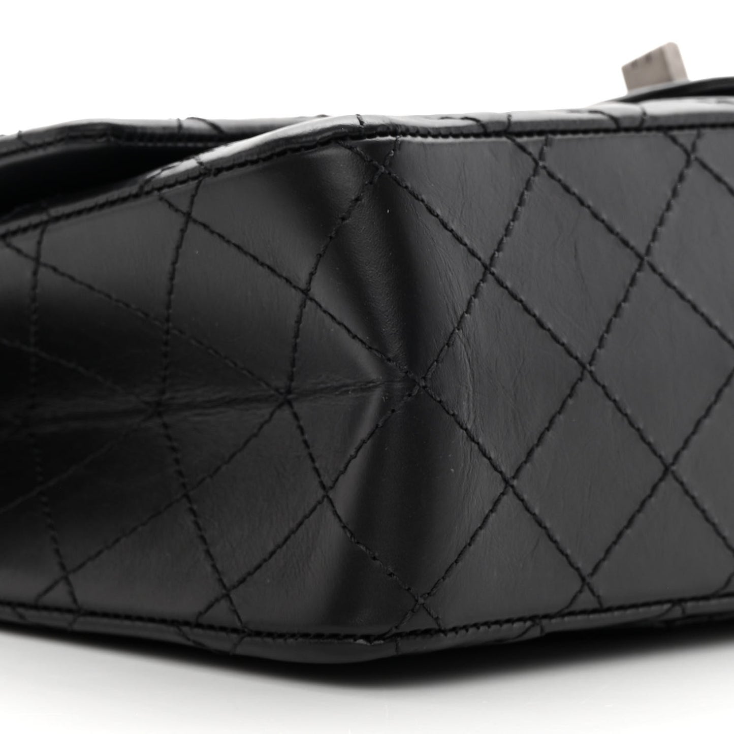 Aged Calfskin Quilted 2.55 Reissue 226 Flap Black