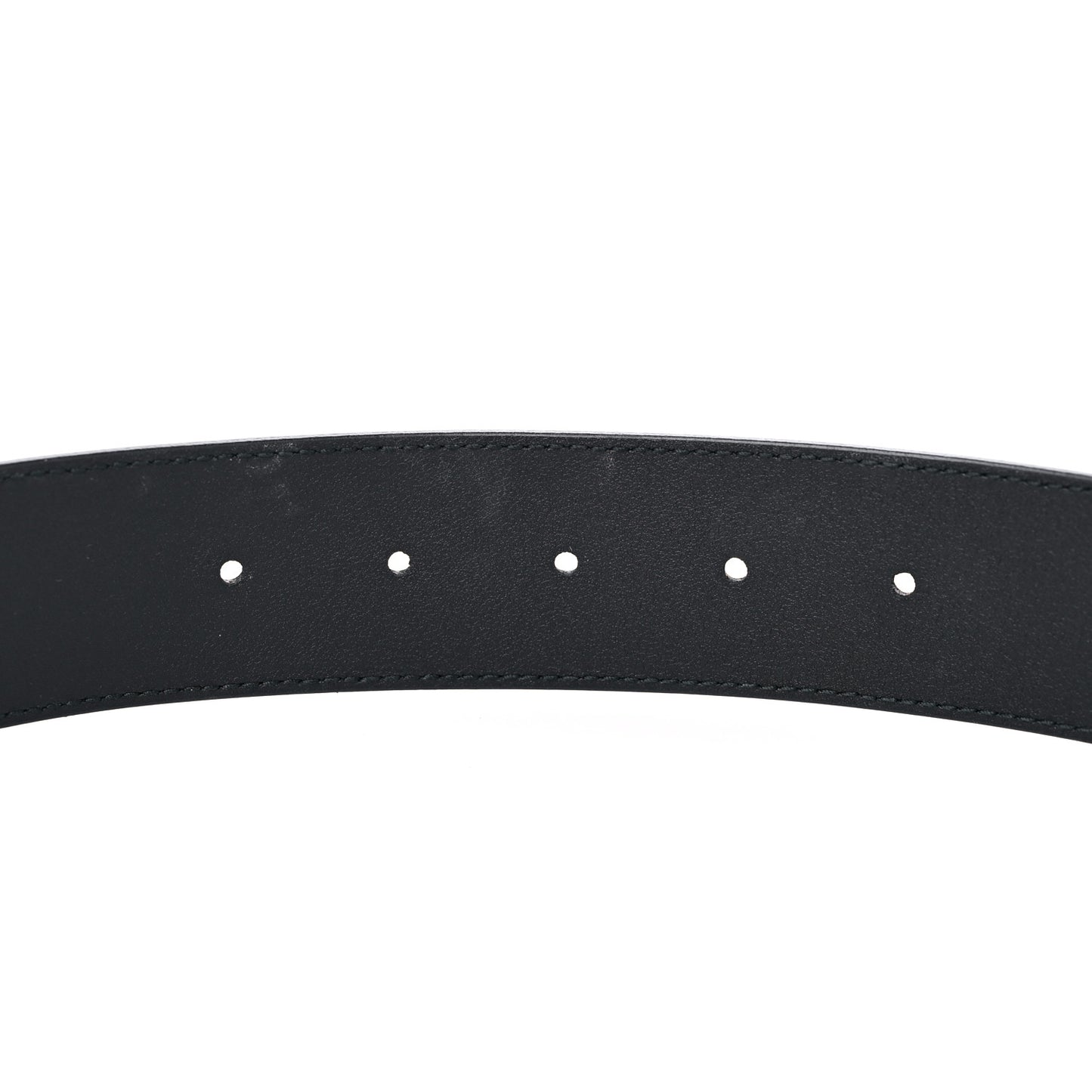 Moon Calfskin Pearl Double G 40mm Belt 85 34 Black Cream