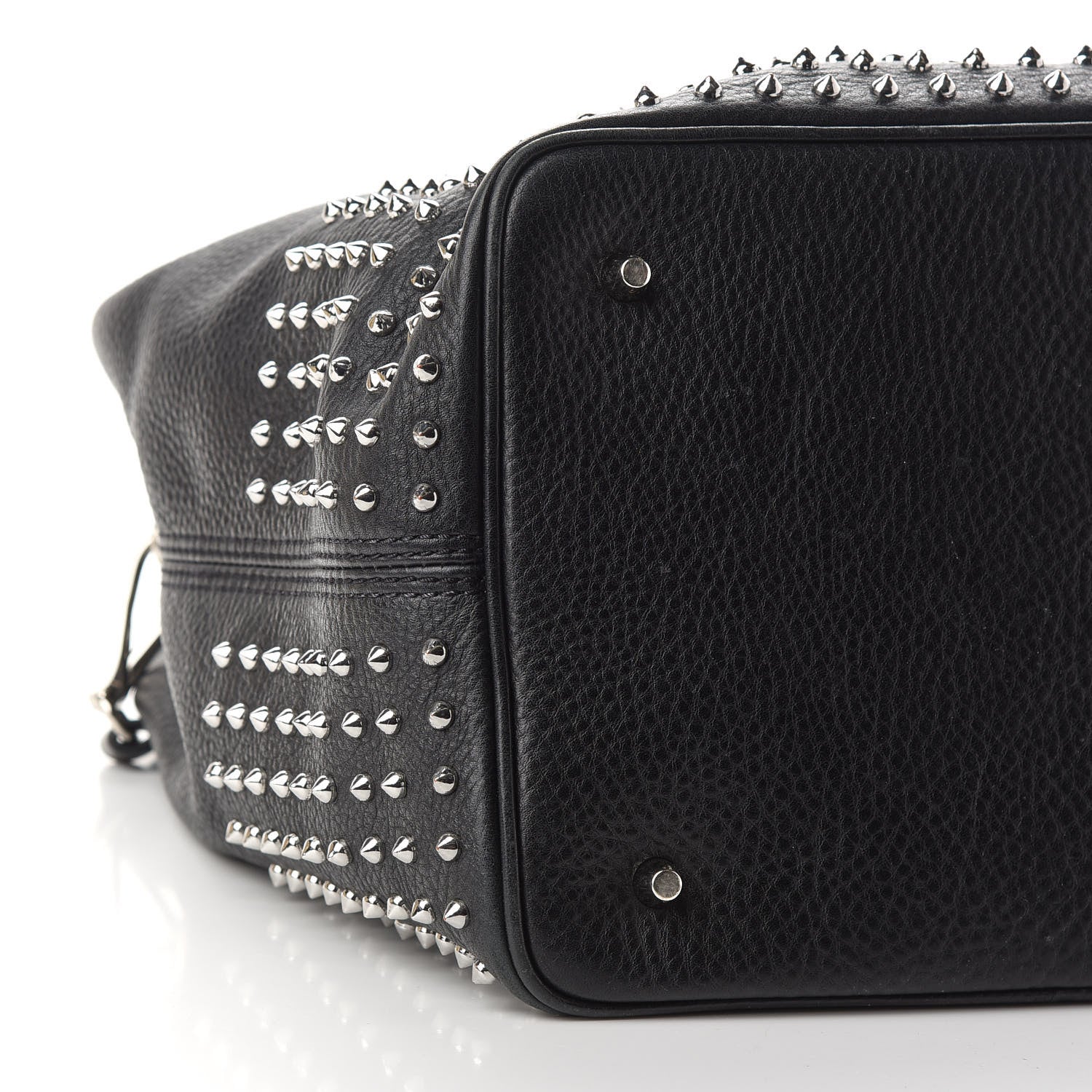 Burberry Calfskin Studded Medium Susanna Hobo Black 7 of 8