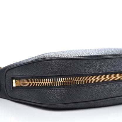 Tom Ford Pebbled Calfskin Medium Jennifer Simple Zip Black 7 of 9