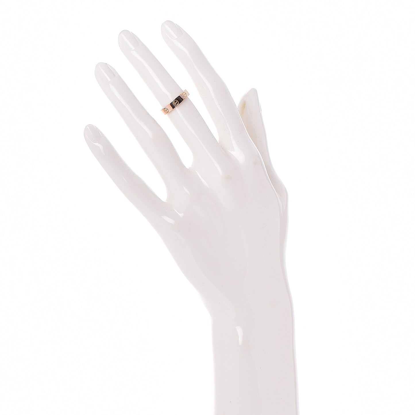 18K Pink Gold 3.5mm LOVE Wedding Band Ring 47 4.25