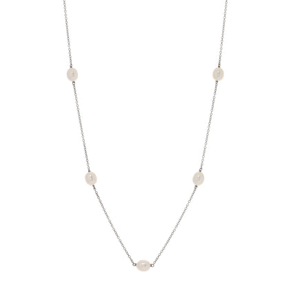 Tiffany Sterling Silver Pearl Elsa Peretti Pearls By The Yard Necklace 1 of 4