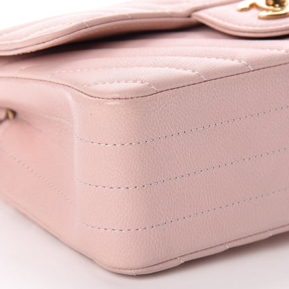 Chanel Calfskin Chevron Quilted Mini Rectangular Flap Light Pink 9 of 13