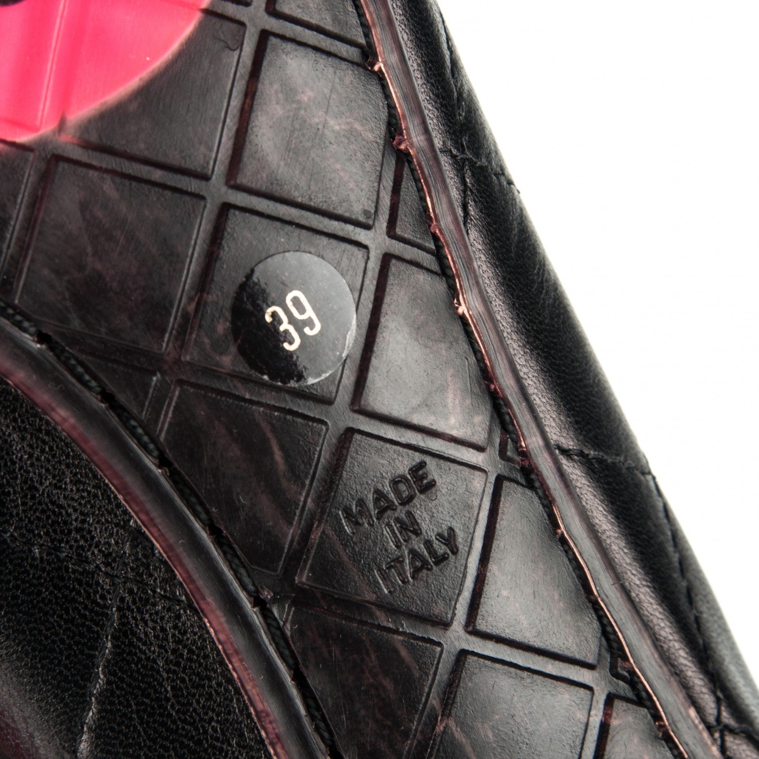 Chanel Lambskin Quilted Cambon Ballerina Flats 39 Black 6 of 6