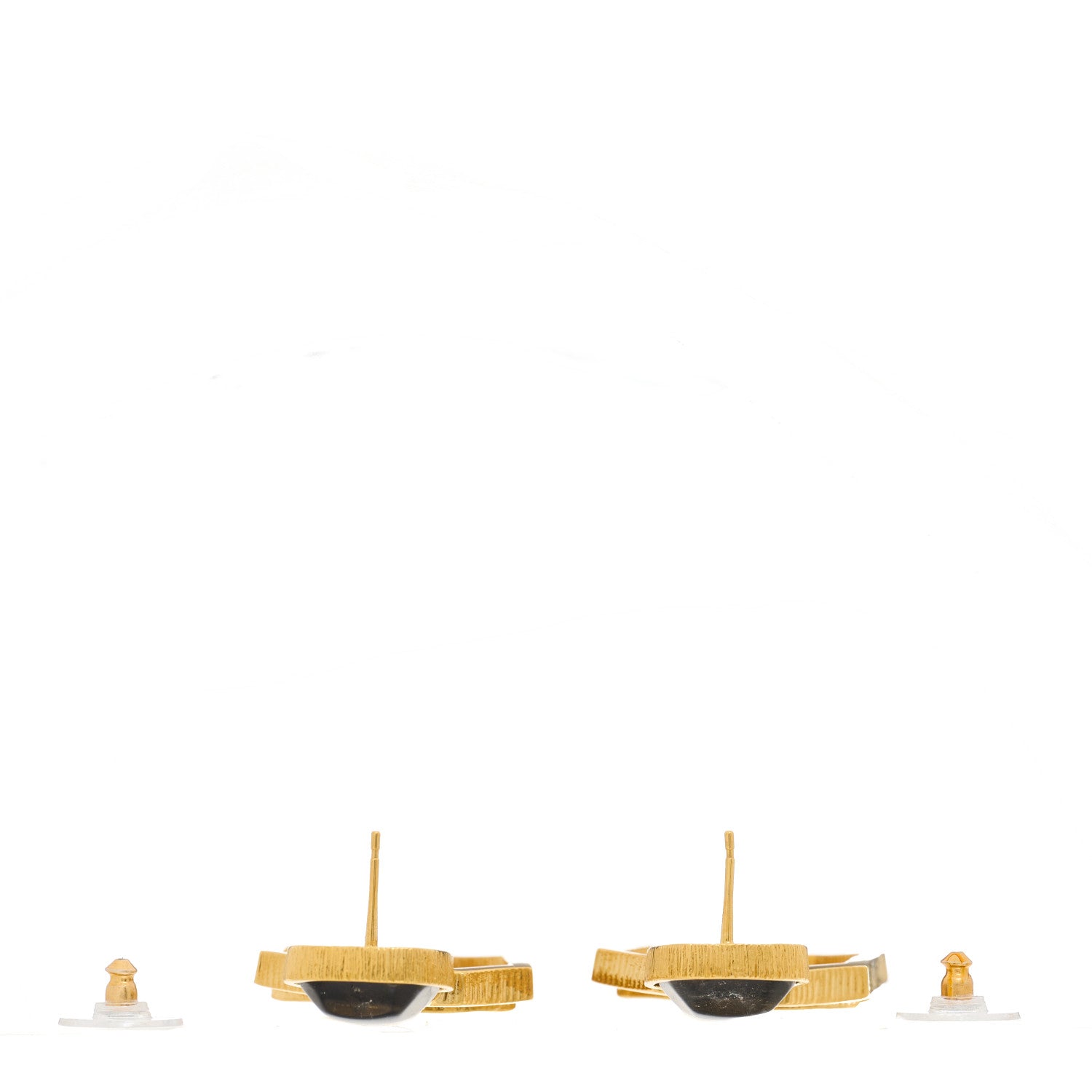 Chanel Metal Pearl CC Drop Clip On Earrings Gold Black 5 of 5