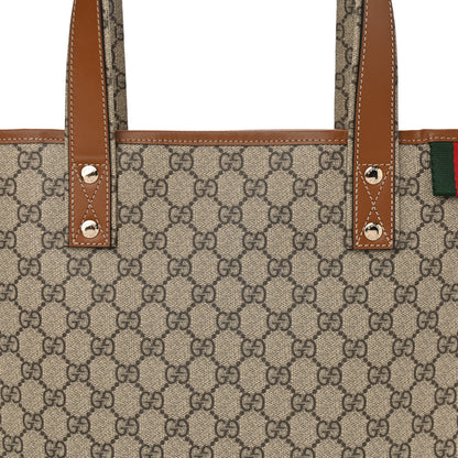 Gucci GG Plus Monogram Medium Signature Web Loop Tote Brown 8 of 10