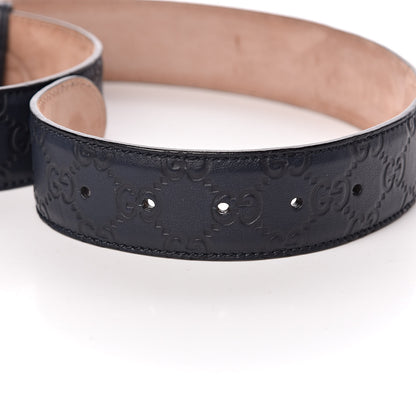 Gucci Guccissima Interlocking G Belt 85 34 Navy 5 of 8
