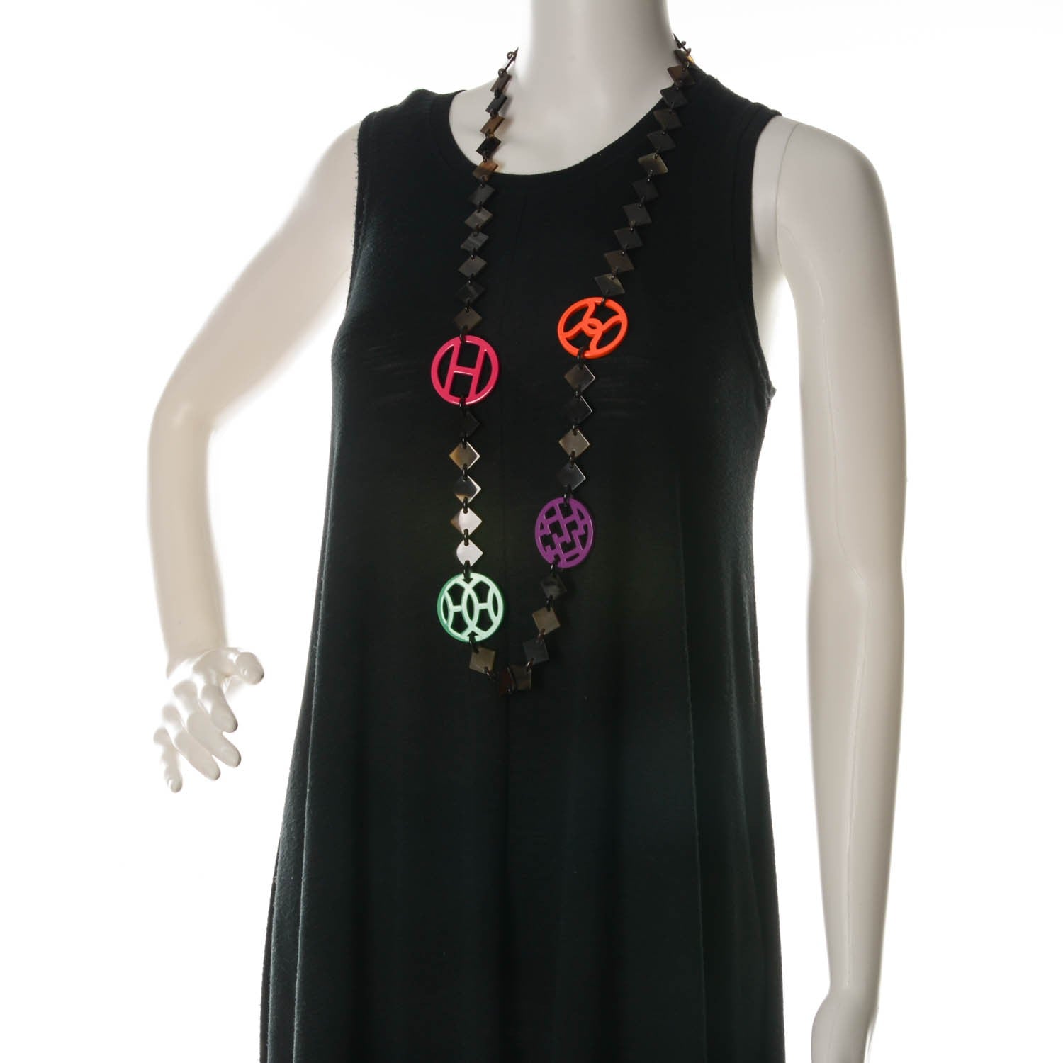 Hermes Buffalo Horn Lacquer Deva Necklace 2 of 4