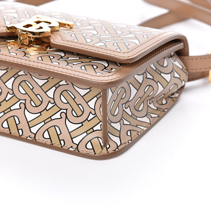 Burberry Calfskin Monogram Mini TB Bag Beige 8 of 9