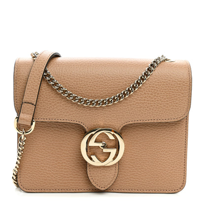 Gucci Dollar Calfskin Small Interlocking G Shoulder Bag Camelia 1 of 10