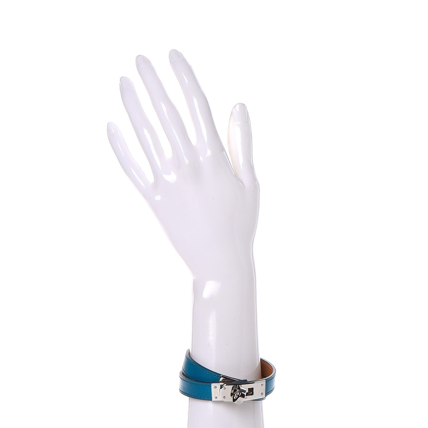 Tadelakt Kelly Double Tour Bracelet M Bleu Izmir