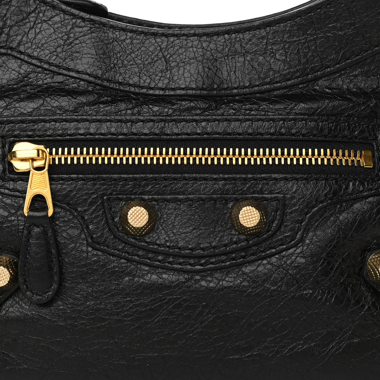 Agneau Giant 12 Gold Hardware Hip Black